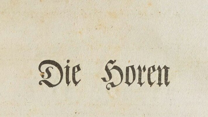 Titelbild: Die Horen, eine Monatsschrift (Klassik Stiftung Weimar)